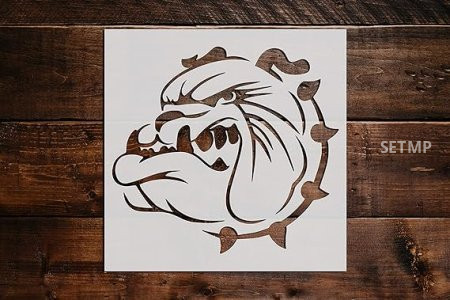 Bulldog 6"x6" Stencil