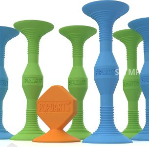 Popdarts Original Game Set (Blue and Green) - Indoor, Outdoor Suction Cup Throwing Game - Competition with a POP