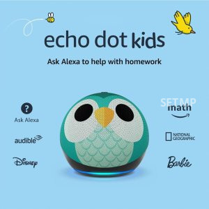 Echo Dot (5th Gen, 2022 release) Kids | Designed for kids, with parental controls | Owl