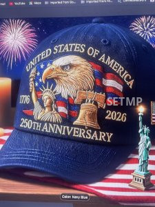 Really nice hats. Support America’s 250 years of freedom